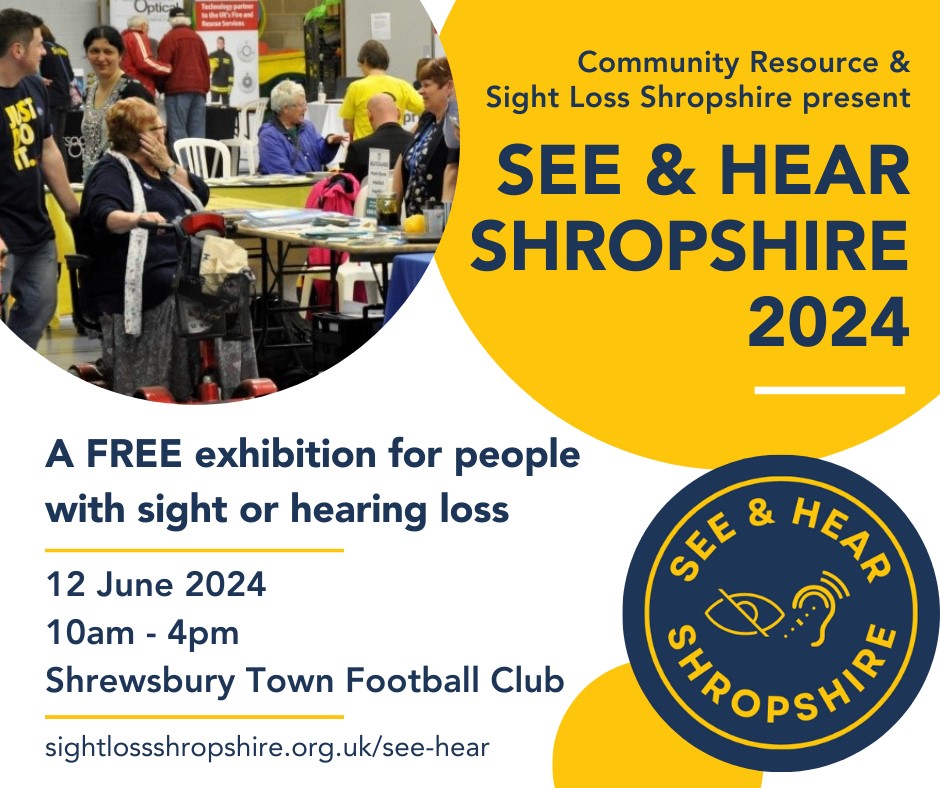 See & Hear Exhibition for people with sight or hearing loss returns to Shropshire